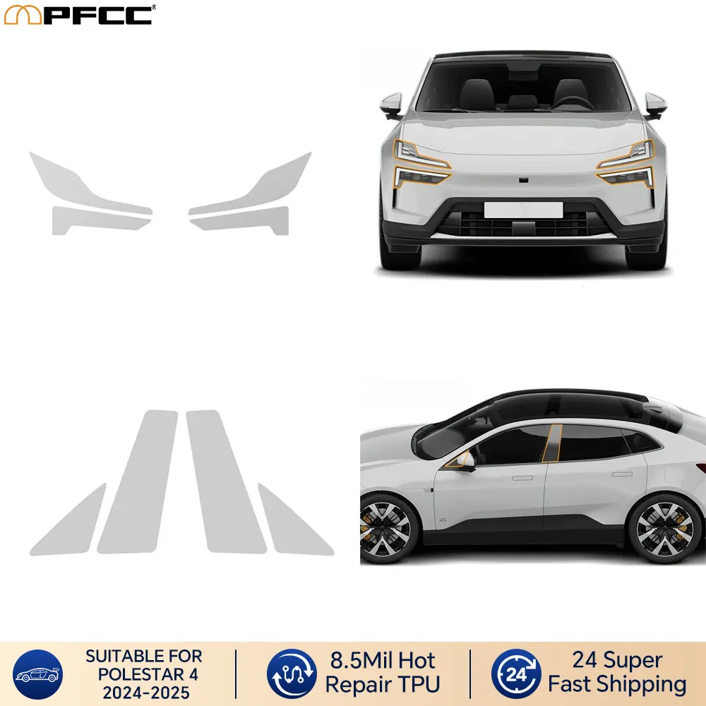 PPF قبل قطع ل Polestar 4 2024 2025 العلوي الرؤية الخلفية طبقة حماية مجموعة ملصقات السيارة المضادة للخدش واقية الملحقات