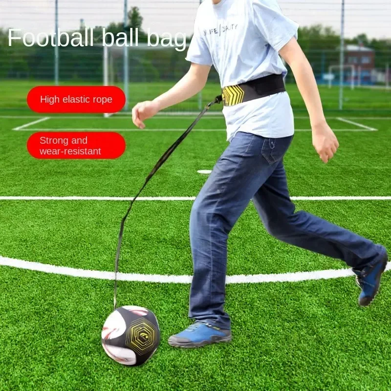 Soccer Ball Juggle Bag Children Auxiliary Circling Belt Kick Solo Soccer Trainer Football Kick Kids Football Training Equipment