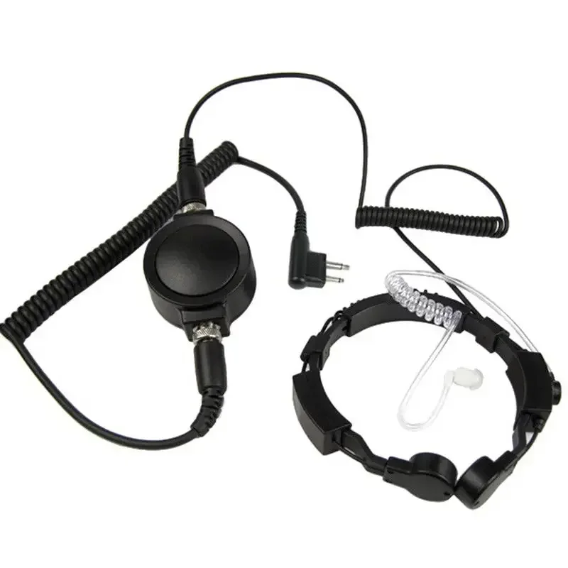 FBI Heavy Duty Tactical Big PTT Mic Throat Vibration Microphone Headset for Motorola Portable Radio E4K2 EP450 GP300 CP040 CP180