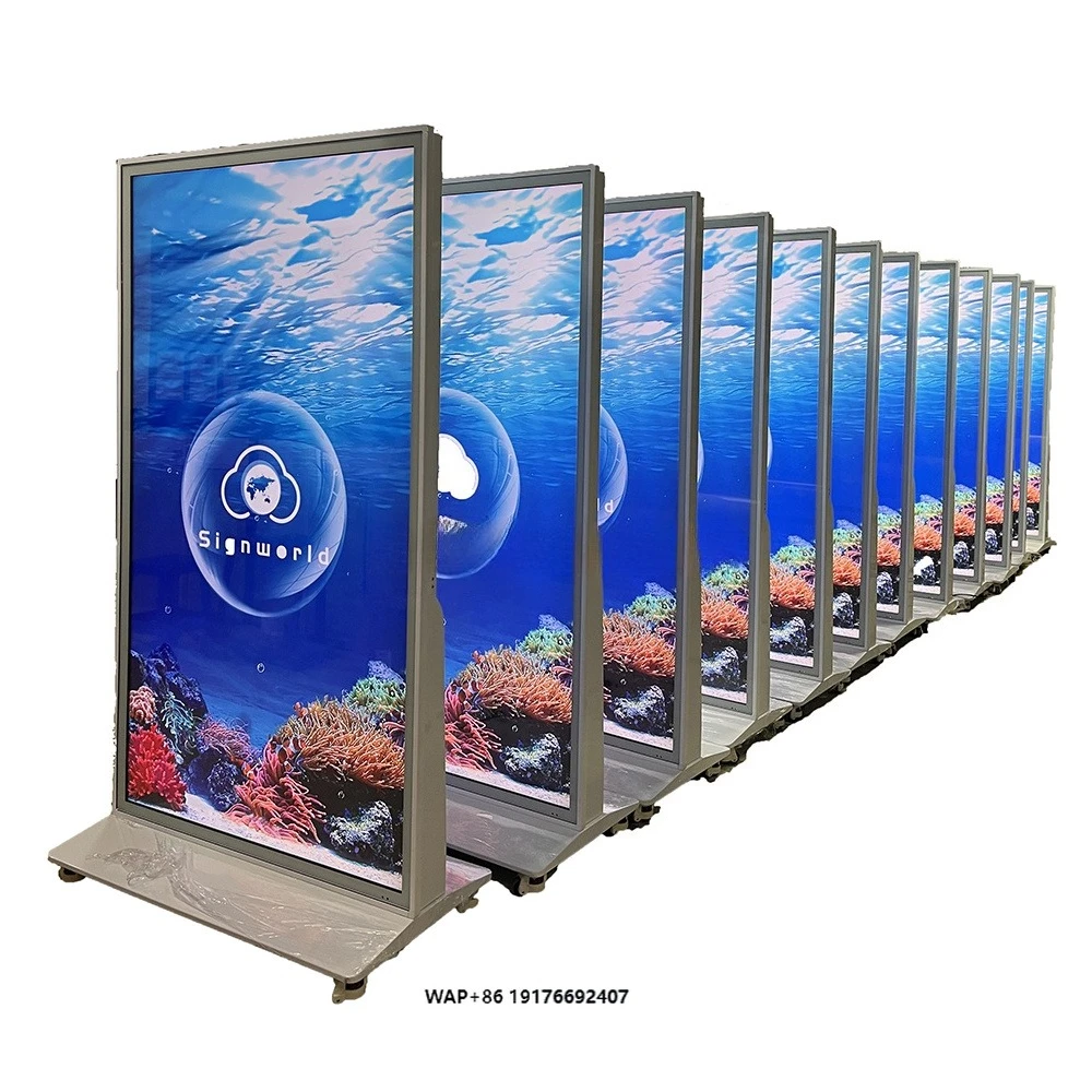 86-Inch 4K Vertical LED Advertising Screen Touch Screen Digital Poster Video Display Stand Customizable SDK Floor Retail Store