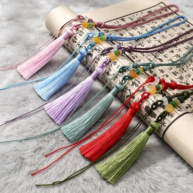 Pull Loop Tassel Handle Pendant Hanging Rope DIY Jade Tassel Tassel Jewelry Handmade Pendant Material
