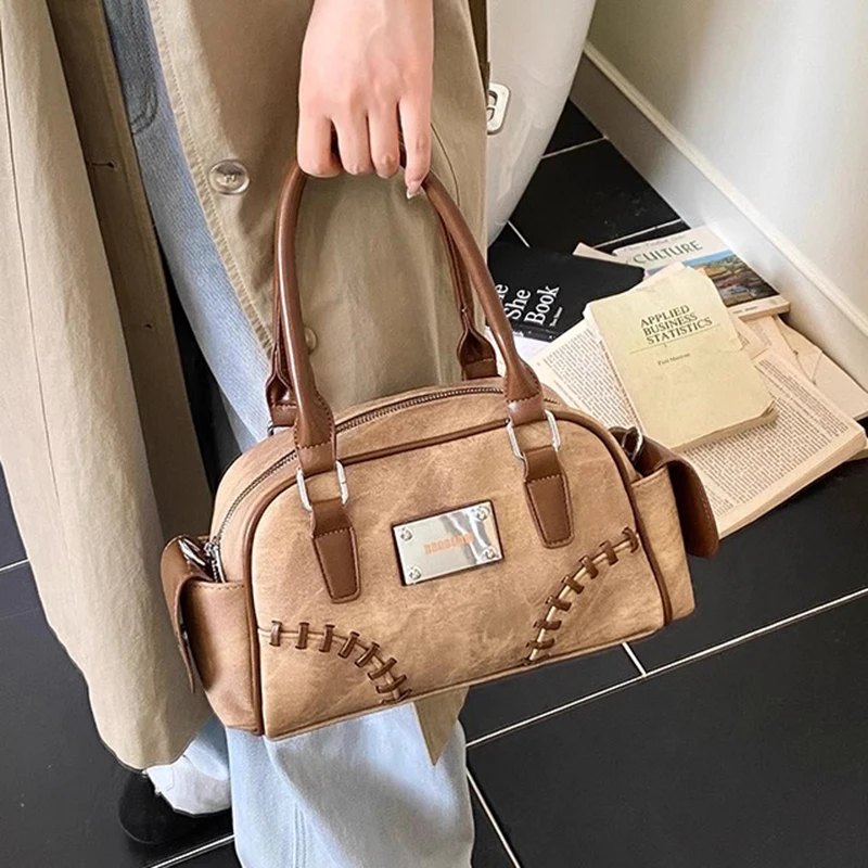 2025 حقيبة يد جديدة المرقعة موضة تنوعا حقيبة كتف عادية الملمس المرأة حقيبة مربعة رائعة التنقل حقيبة الإبط #2