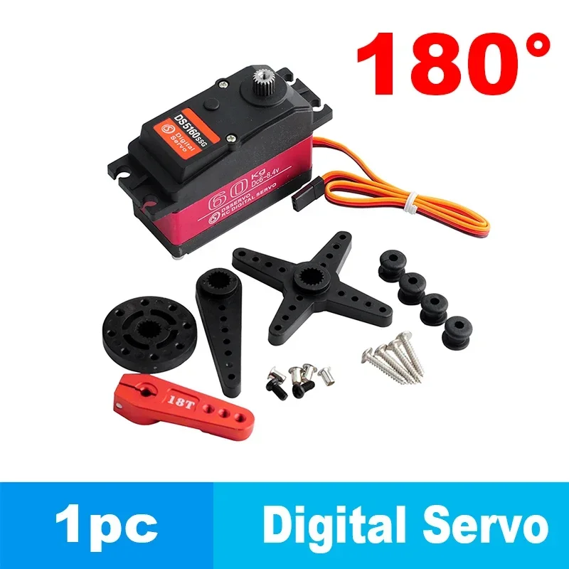 RoRuS60kg Waterproof Digital DS5160 180/270° High Speed Metal Gear With 18T Arm For RC Vehicles 5