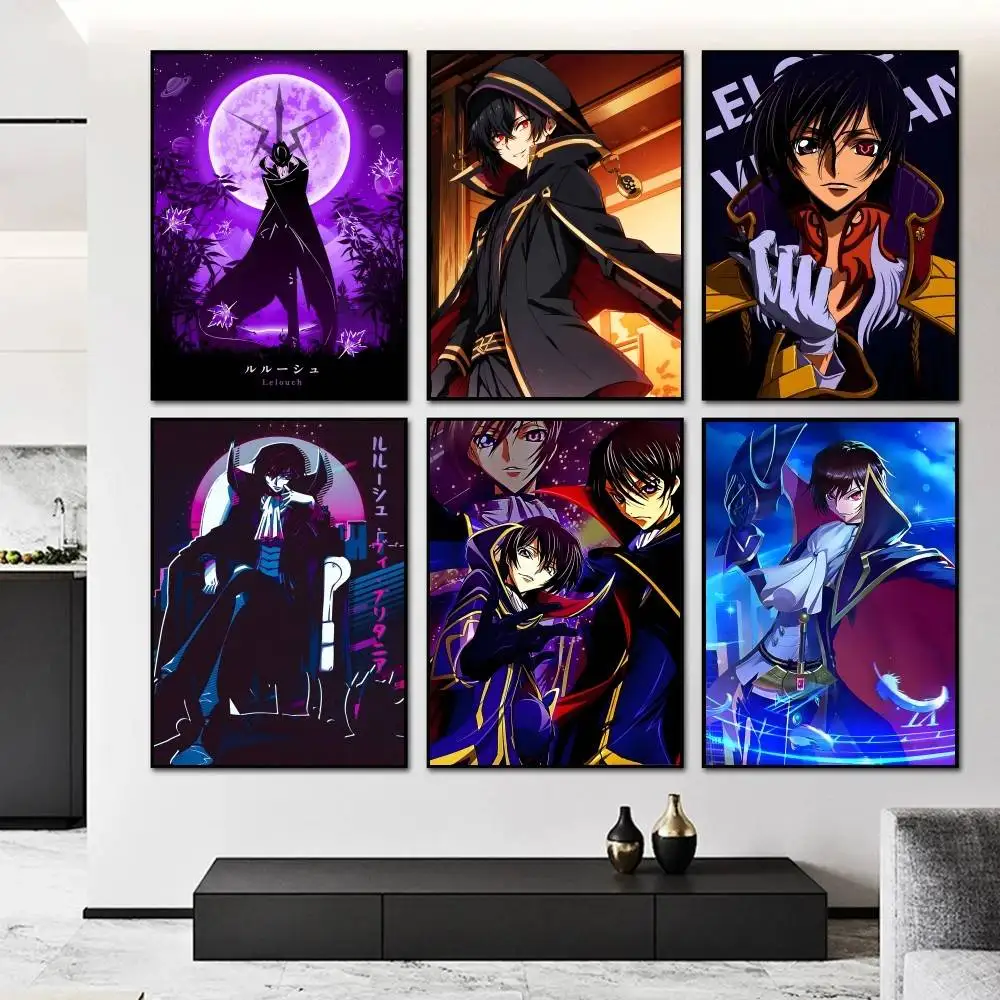 Code Geass Classic Japanese Anime Character   Poster and Prints Wall Art Pictures for Modern Bedroom Game Room Home Decor