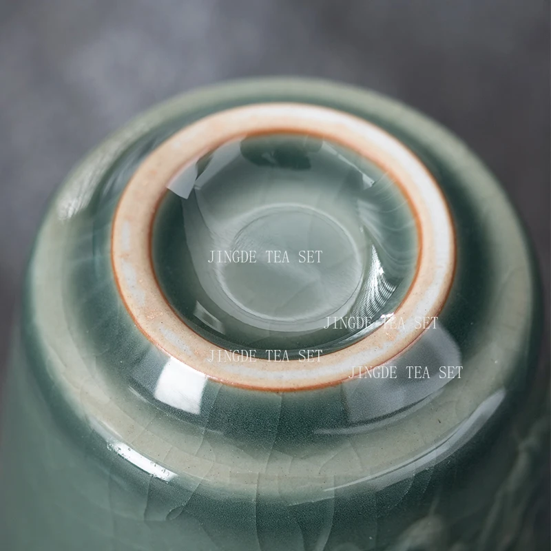 1 قطعة فنجان الشاي السيراميك المنزلية النمط الصيني Ge كيلن فنجان شاي شرب الشاي و يخطو Pu Erh أكواب شاي أواني الشرب