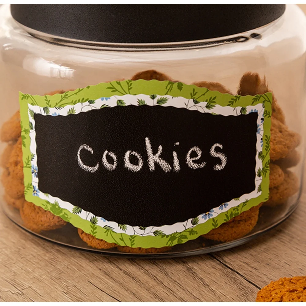 Papan Tulis Permanen Vinil 12in x 48in Hitam Tekstur Timbul Tahan Air Stiker DIY Label Papan Pesan Dekorasi Dalam Ruangan