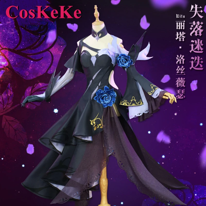 

CosKeKe Rita Rossweisse Cosplay Game Honkai Impact 3 Costume Sweet Elegant Formal Dress Full Set Halloween Role Play Clothing