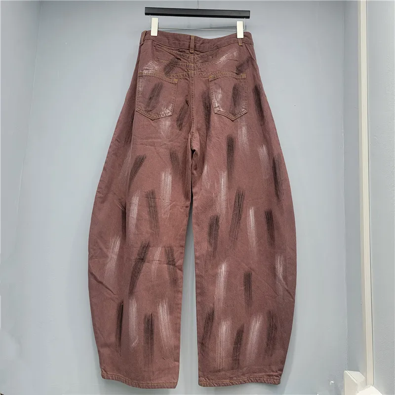 Pantalones vaqueros desgastados Retro americanos Tie-Dye para mujer, pantalones escimitar de Hip-Hop de pierna ancha estilo Wasteland para principios de primavera 2026