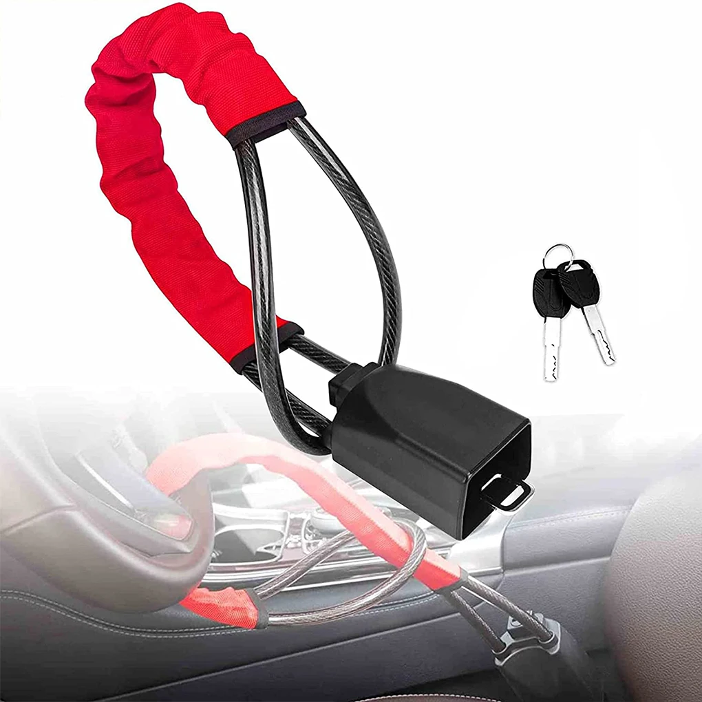 

Steering Wheel Lock Anti Theft Tool Tools Universal Fit Performance Fittings Seat Locks Security Portable Black