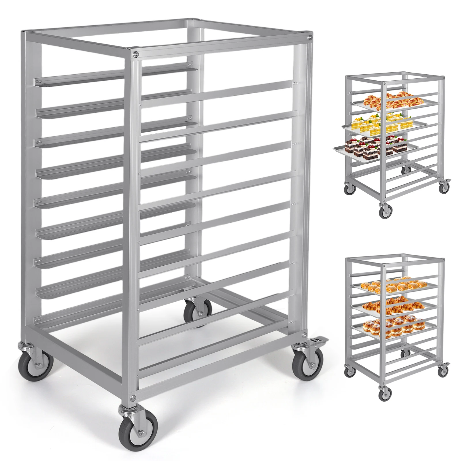 

9-слойная стойка для выпечки из алюминиевого сплава, держатель для выпечки мяса, хлеба, компактная охлаждающая стойка, 9-уровневая подставка для сковороды