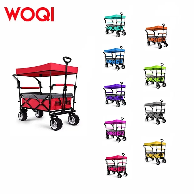 

High Quality 4 Wheel Folding Beach Camping Wagon Wide Wheel Travel Trolley Customised OEM Wholesale Price