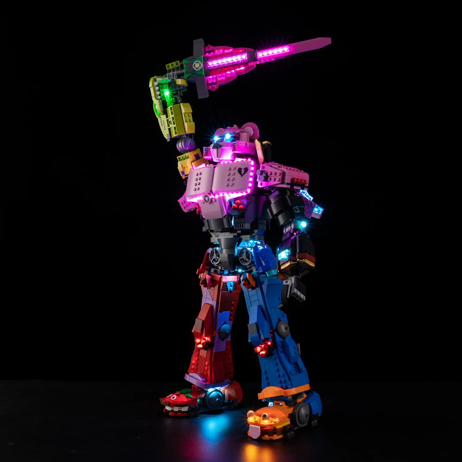 Juego de iluminación para el líder del equipo LEGO Mecha 77078, no incluye bloques de construcción (solo kit de luces LED)