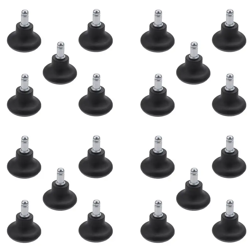 A98E-20Pcs Bell Glides Replacement Office Chair Wheels Stopper Office Chair Swivel Caster Wheels, 2 Inch Stool Bell Glides