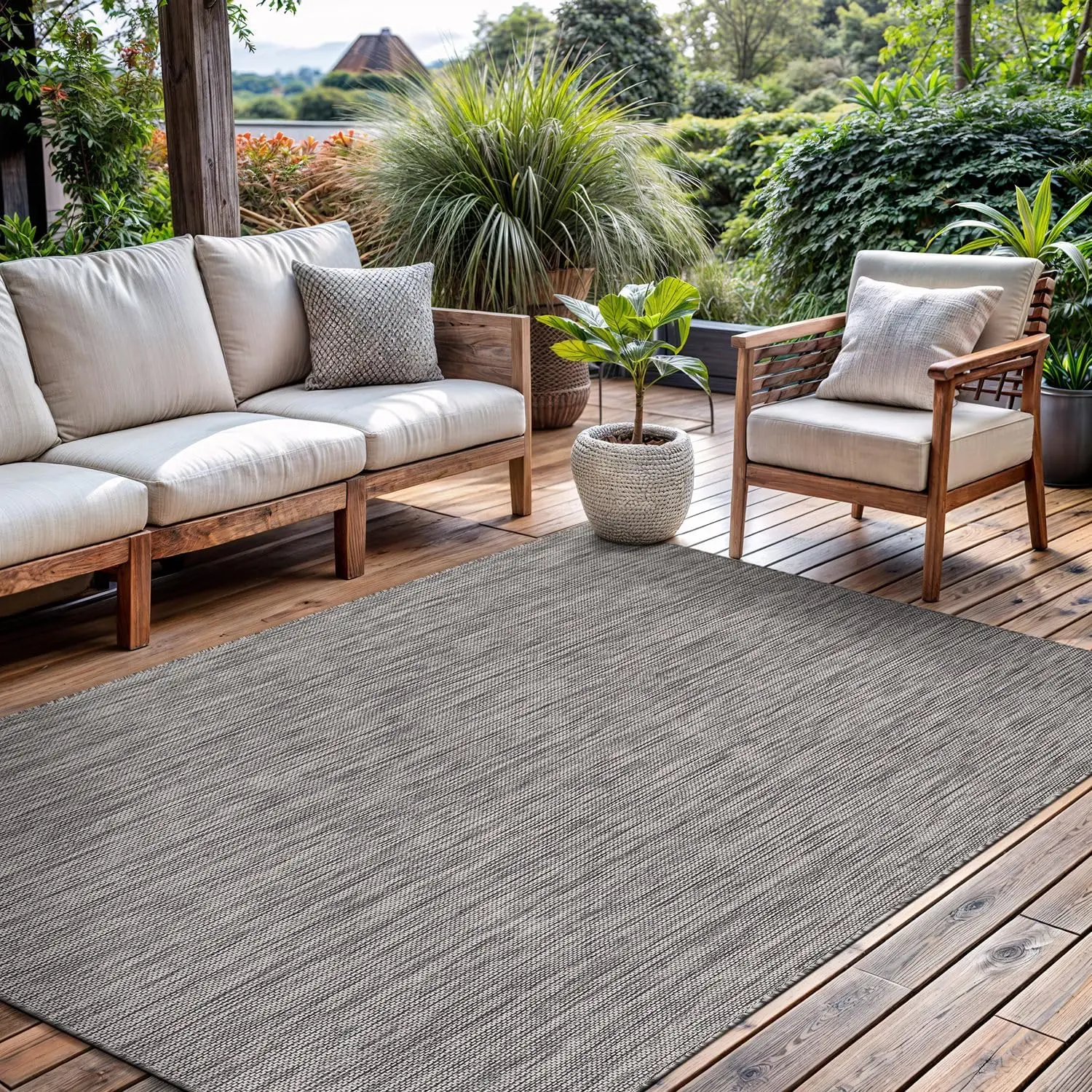 

Outdoor Rug 5x7 Modern Area Rugs for Indoor and Outdoor Patios and Porches Waterproof Washable Non Shedding Easy to Clean