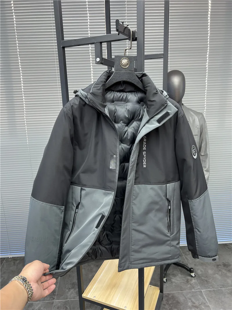 

Pampa & Мужская повседневная куртка с капюшоном High-End Faion Anti-Cold All-Way Sed Теплое хлопковое стеганое пальто Thiened Ci Sle