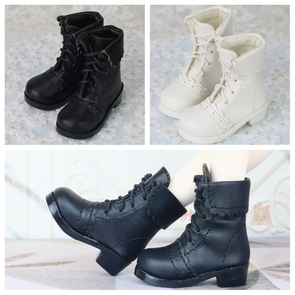 Doll accessories Articulated   1/3 1/4 MSD SD10 bjd doll for girl female shoes PU boots  black white YG419