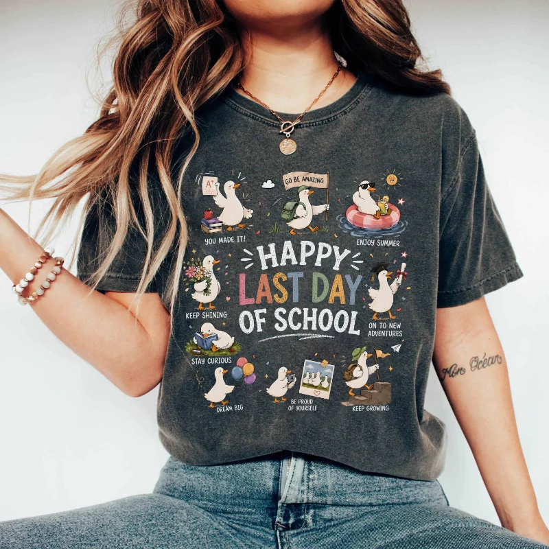 Last Day of School Shirt Goose Teacher Shirt, Happy Last Day of School Tee, End of School Year Shirt, Student Graduation Shirt