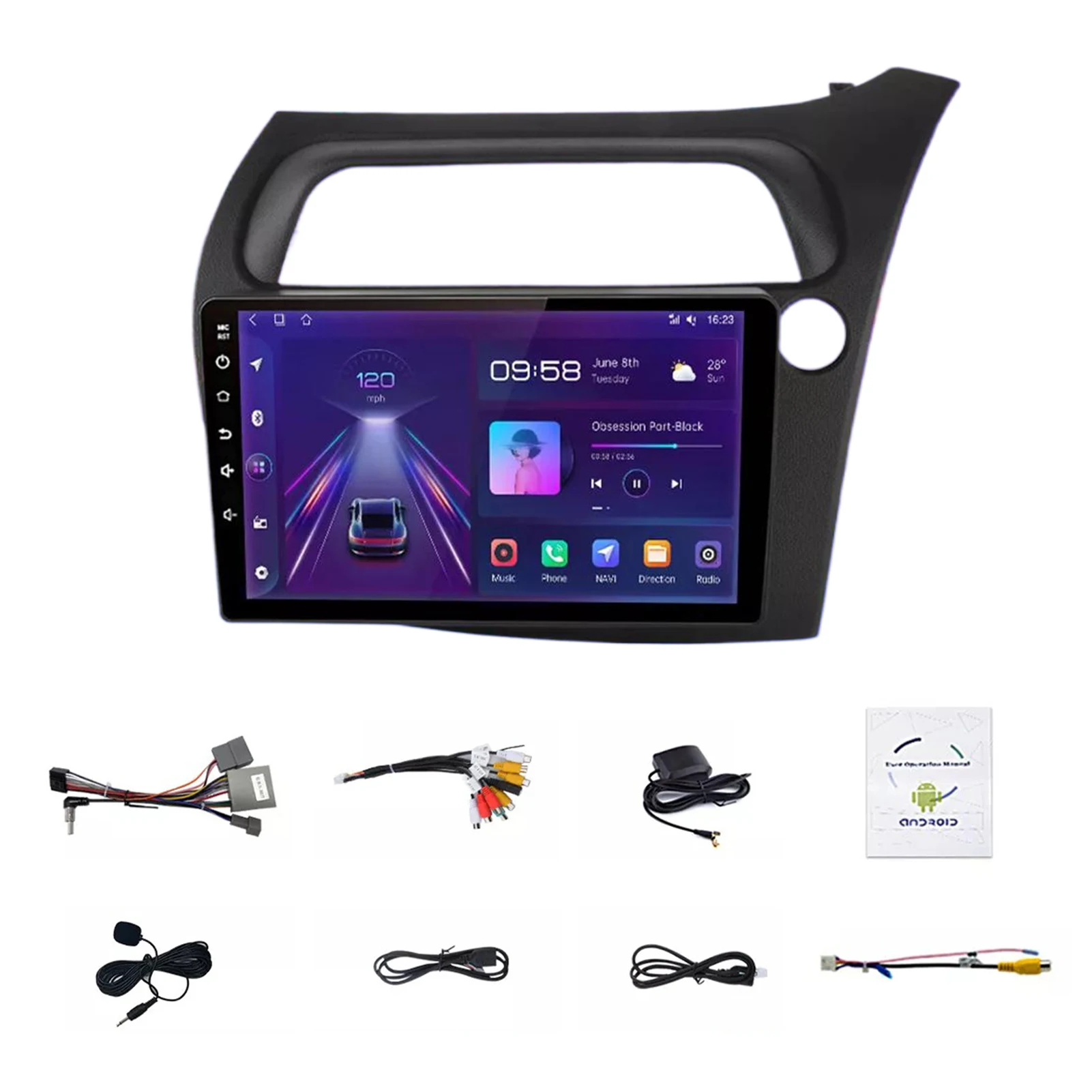 Black Input Car Radio Connect Devices Easily For Seamless Integration RDS D SP Touch Screen