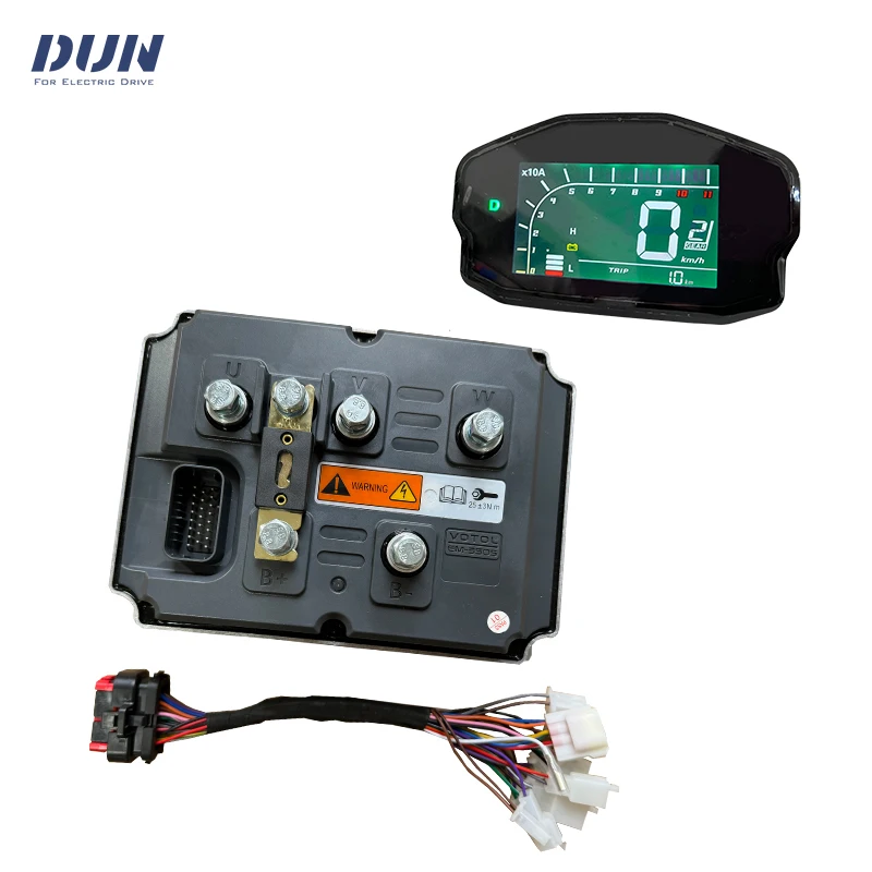 

VOTOL ECU EM350S Boost 600A Peak 1300A 8KW-12KW Wheel/PMSM Motor Controller with DKD Speedometer