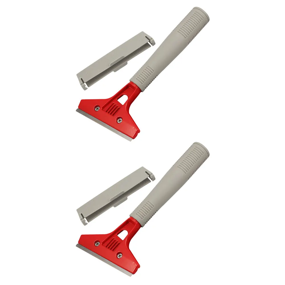 

2 set Cleaning Scraper Tool Aluminum Alloy Head Stainless Steel Handle TPR Grip Non-slip Ergonomic Design for Tile Glass Granite