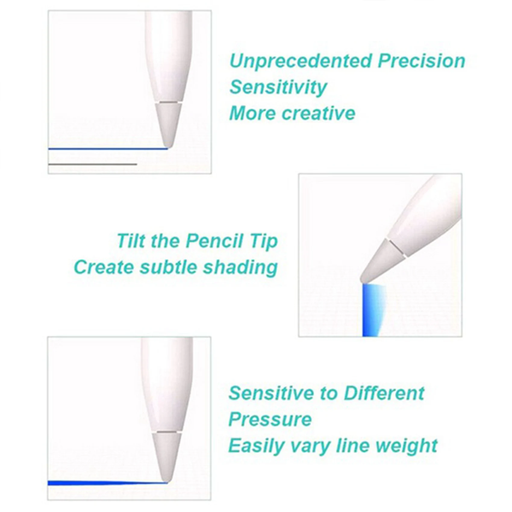 

Classy-6Pcs Is Suitable For Pencil Generation/Second Generation Ipad Stylus Replacement Pen Tip Stylus Press Screen Pen