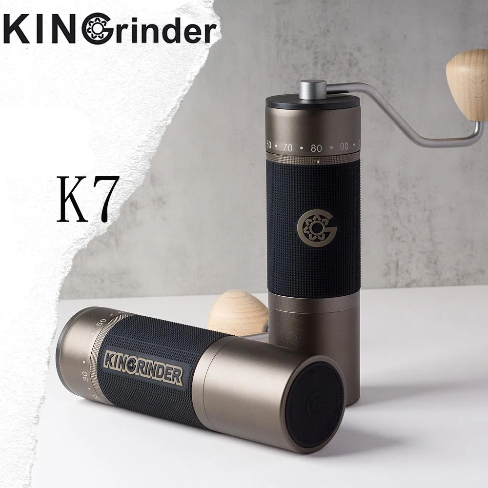

Kingrinder K7 manual coffee grinder portable coffee mill 48mm 7core special burr