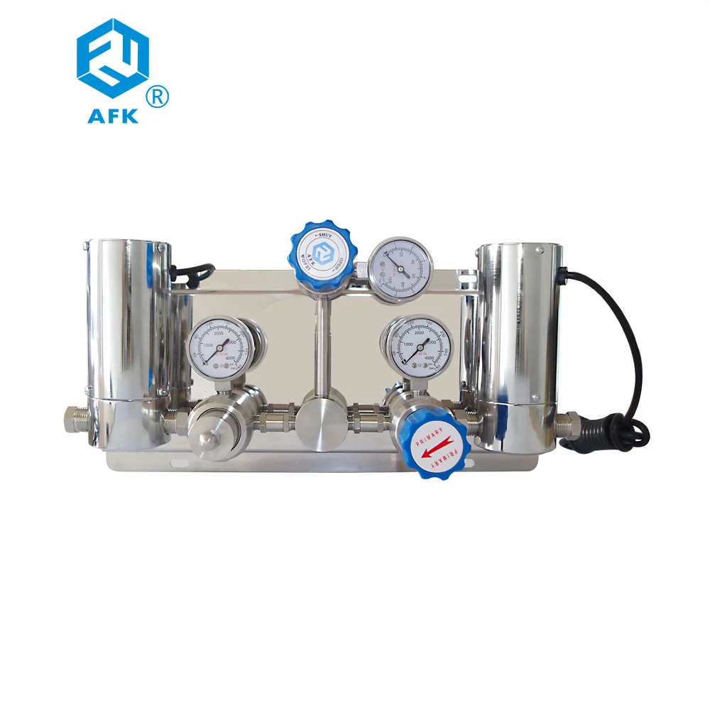 Two Stage Stainless Steel High Pressure Auto Gas Regulator with Heater Standard -40~+74 Deg C 3000, 500psig 316L SS OEM,ODM AFK