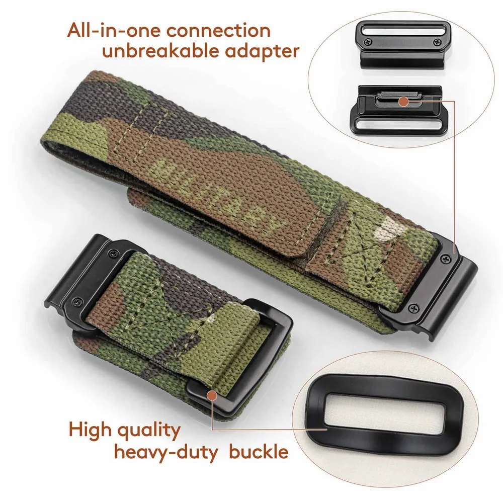 Compatible With Garmin And Amazfit Falcon Quickfit 20 22 26mm Nylon Military Wrist Strap For Fenix/Tactix/MARQ/Quatix