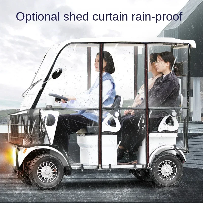 

ssL178 23 ZL Elderly Scooter Four-Wheel Electric Vehicle Pick-up Battery Car Elderly Sightseeing Car with Shed