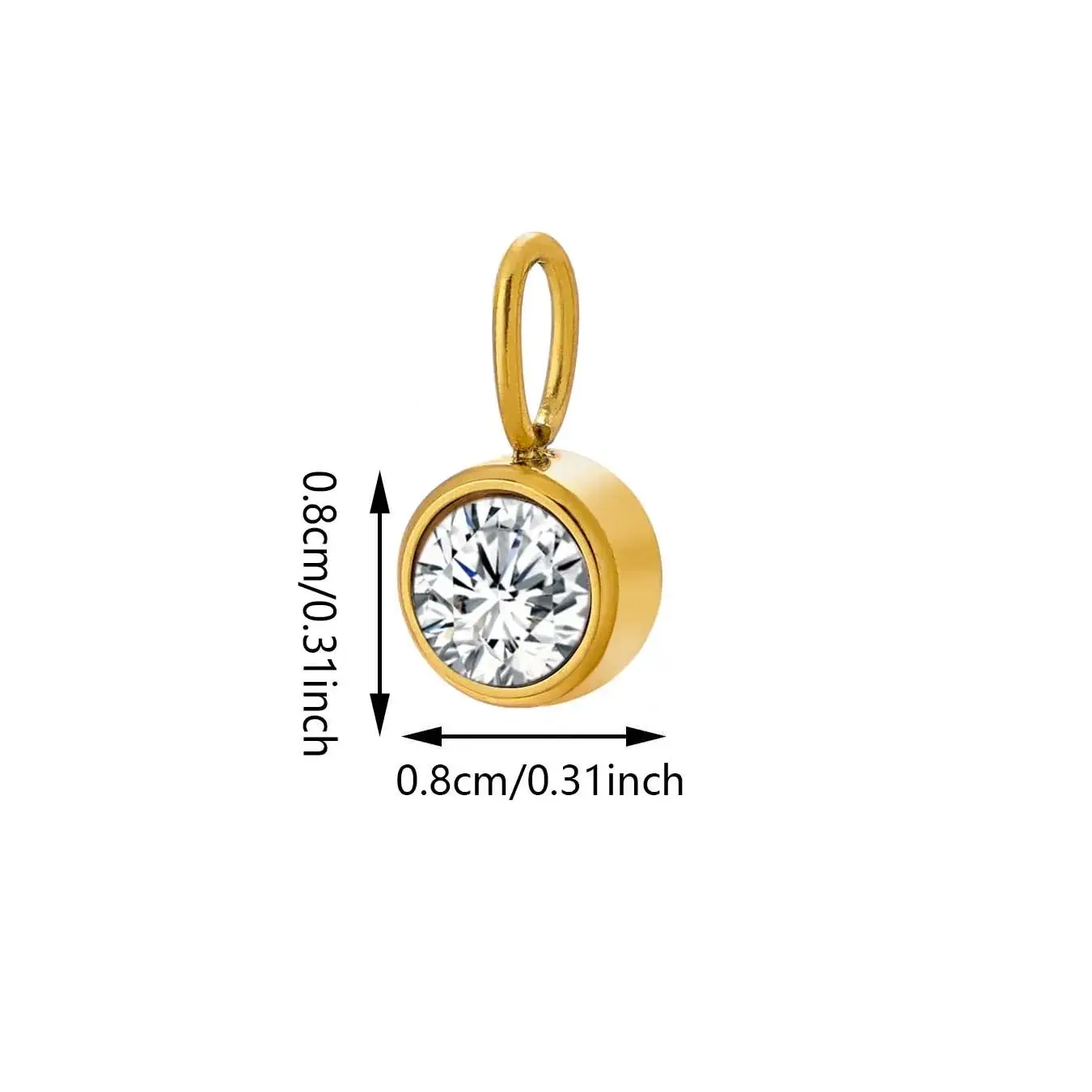 CARLIDANA Fine Jewelry Charms Hot Birthstone Necklace Fashion Simple Zircon Stainless Steel Necklace Christmas Birthday Gift
