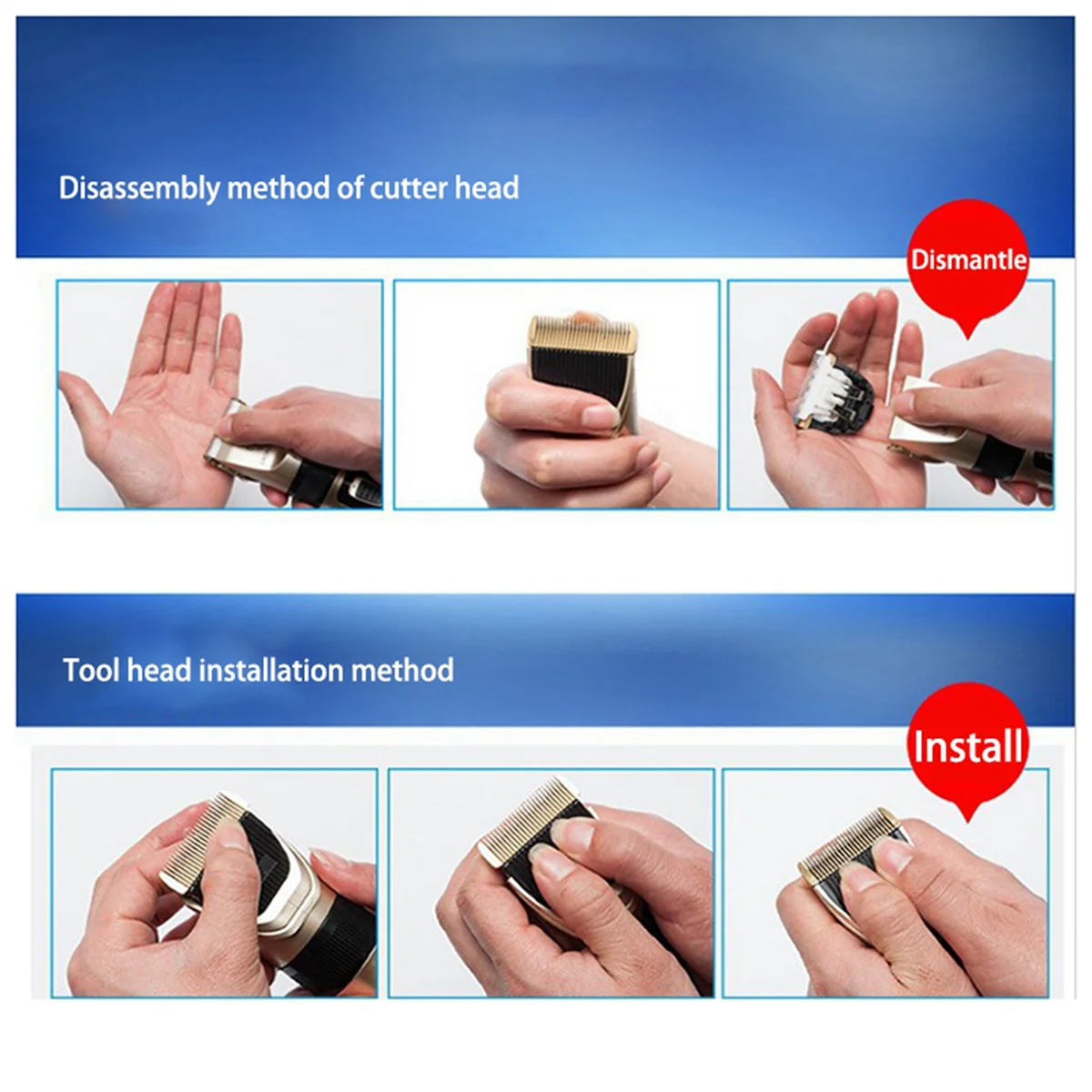 A99T 5X Blade Nozzles Pet Clipper Blade Steel Cutter Dog Hair Trimmer Spare Head For Baorun 938 X1 X5 P3 P2 X7 P7 S1 T2 T3 C1