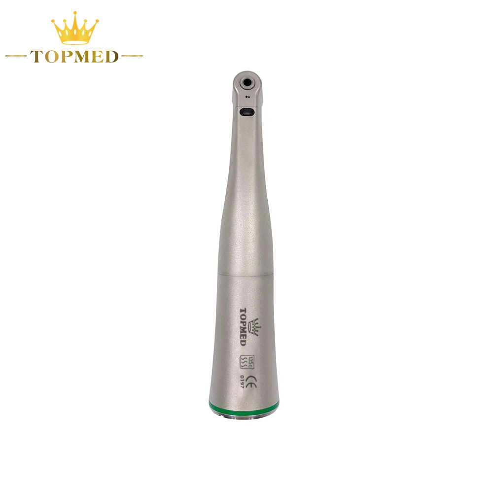 4:1Fiber Optic Angle Low Speed Handpiece Inner Water Spray Single Spray Push Button Reduction