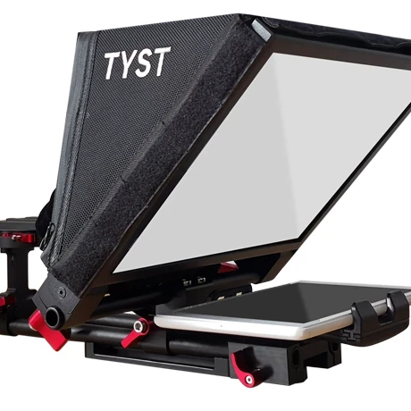 TS310-np Teleprompter 7-13 inch tempered glass Prompter Kit for tablet and with wireless /Wired Remoter flight case