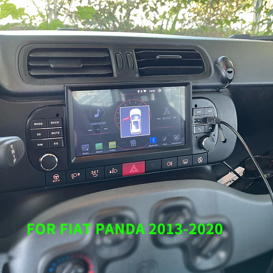 Android 14 Screen For FIAT PANDA 2013-2020 Car Radio Multimedia Video Player Stereo Auto Audio GPS Navigation Wireles Carplay