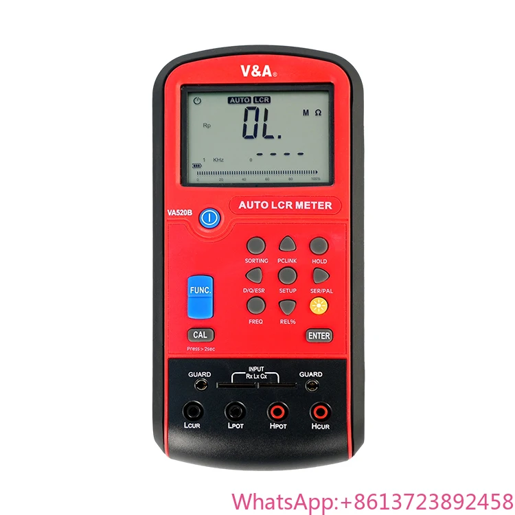 VA520B LCR Meter Transistor Meter Multi-Function Component Inductance Capacitor Resistor ESR DCR RP Tester Meter Electrical USB