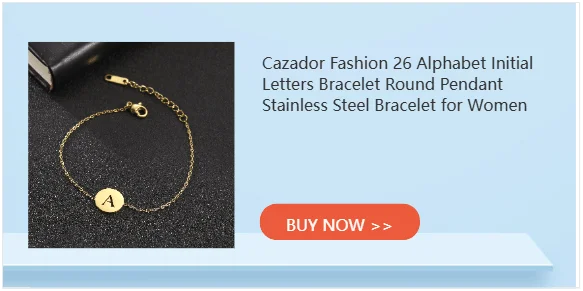 Cazador A-Z Initial Letter Box Chain Necklace for Men Stainless Steel Alphabet Pendant Man Chains Punk Jewelry Gift 2026