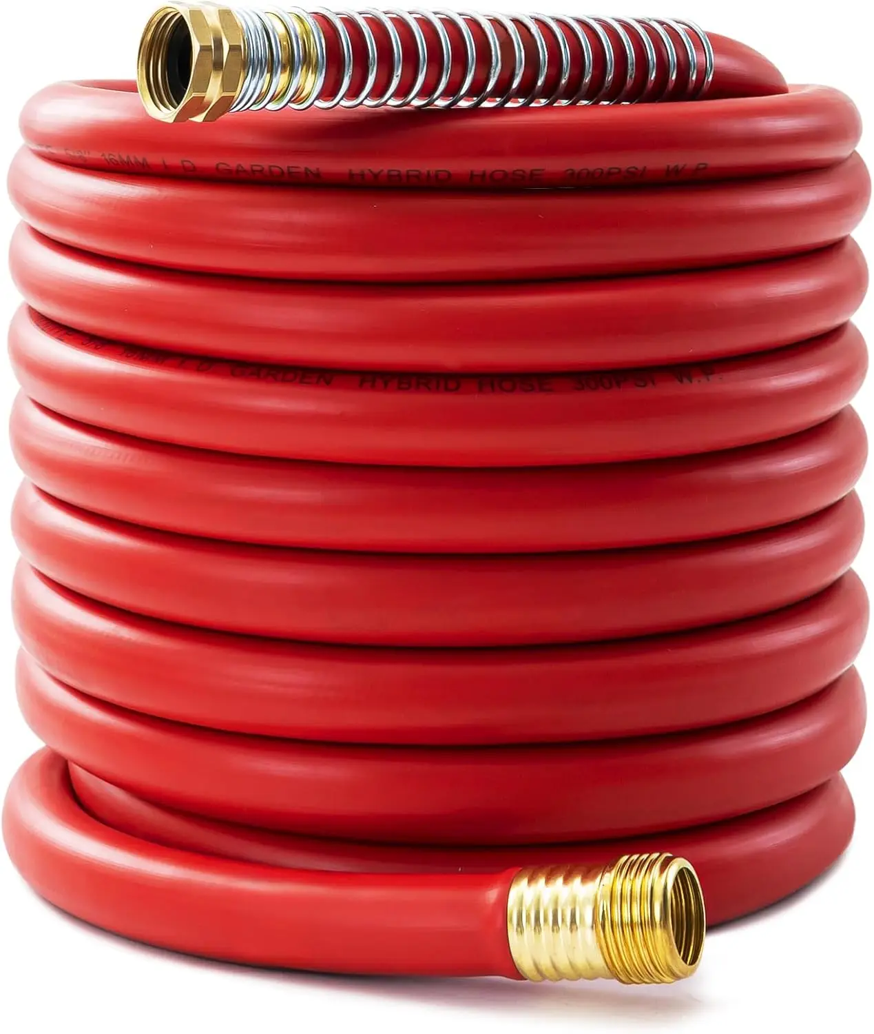 

Садовый шланг 5/8 дюйма, 50 футов, -40°C ℉ До 190 ℉ Гибкие латунные фитинги для горячей/холодной воды, сверхпрочные, рабочее давление 300 фунтов на кв. дюйм, максимальное давление 1000 фунтов на кв. дюйм, 3/4 дюйма