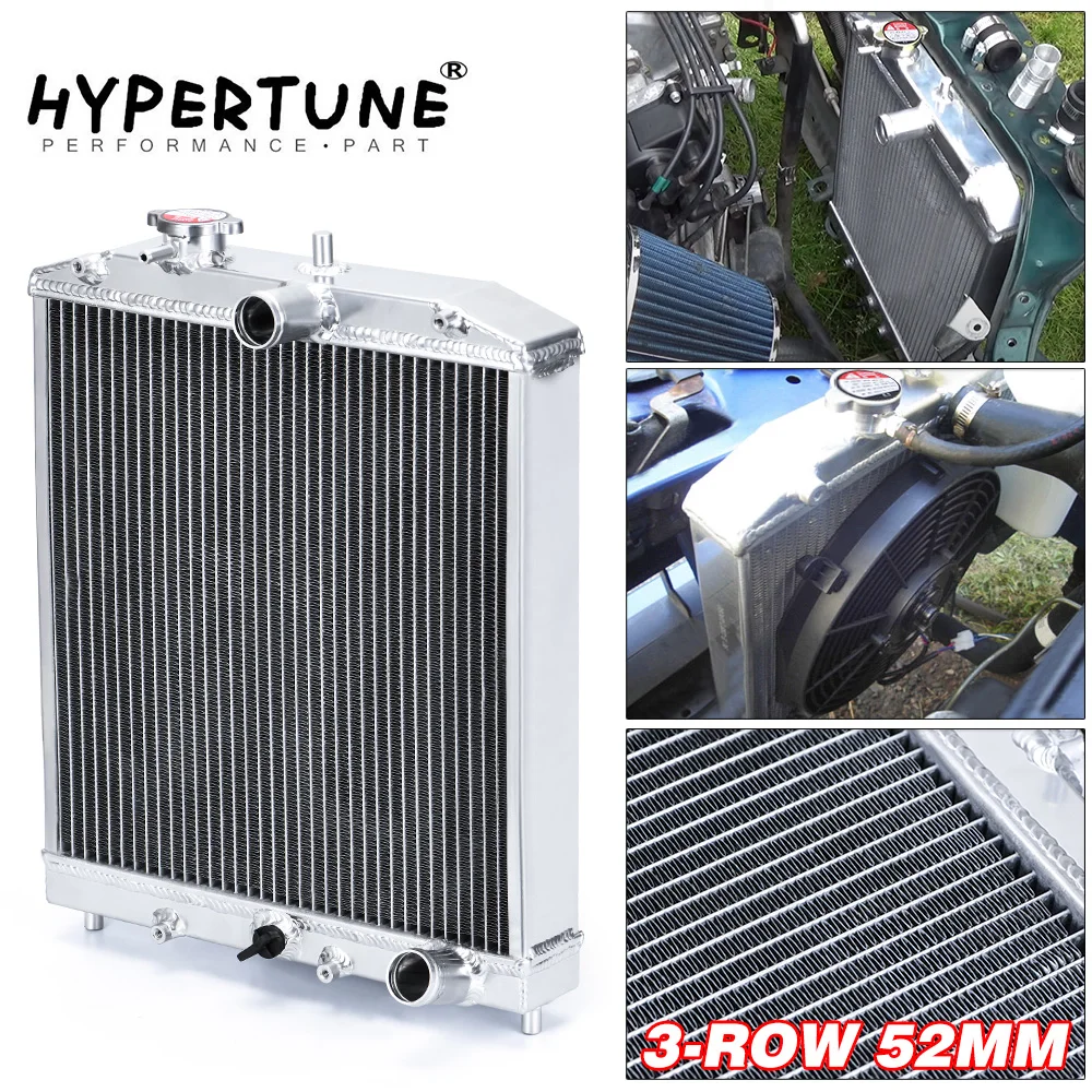 

Hypertune - 52MM Full Aluminum Radiator 3 Row For HONDA CIVIC B18C/B16A MT 32MM IN/OUT HT-SX104