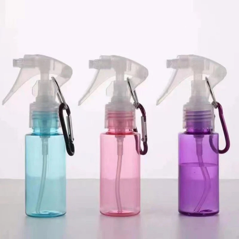 60 ml Mini Lotion Proben Sub-abfüllung Leere Behälter Trigger Spray Flaschen Reise Zubehör Mit Karabiner Haken Make-Up-Tool