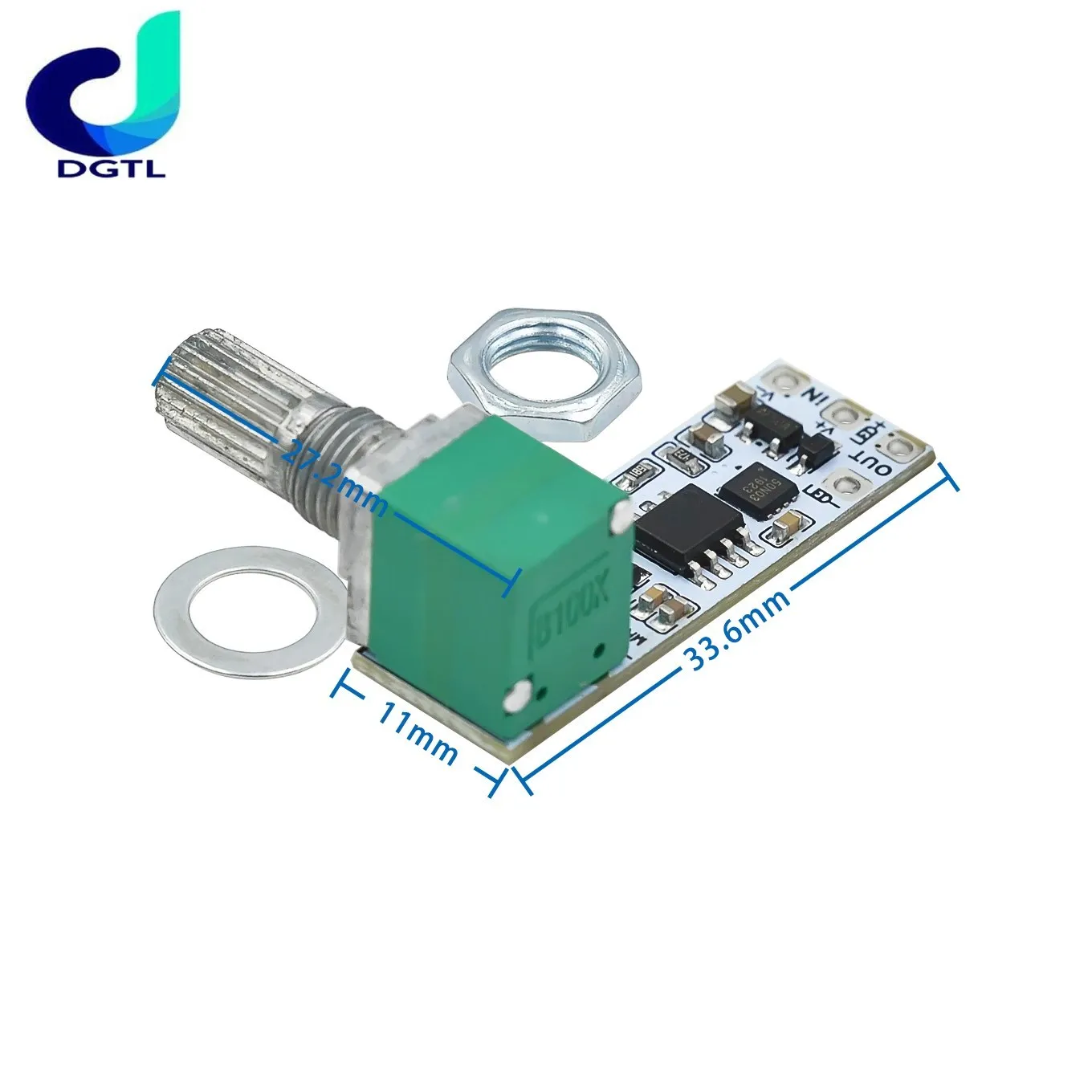 LED constant pressure dimmer control module table lamp stepless knob potentiometer live stream fill light dimmer small
