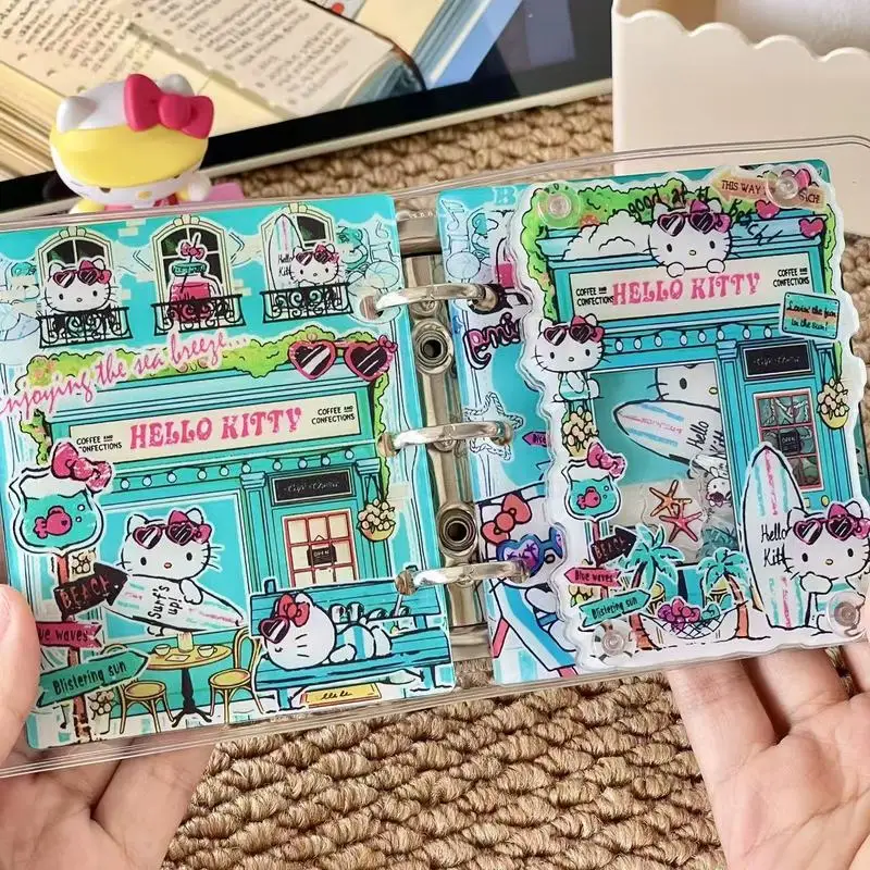 귀여운 고양이 스윙 A8 루즈 리프 클립 3인치 셀러브리티 카드 앨범 20 내지 DIY 아크릴 보관 카드 앨범 휴일 선물