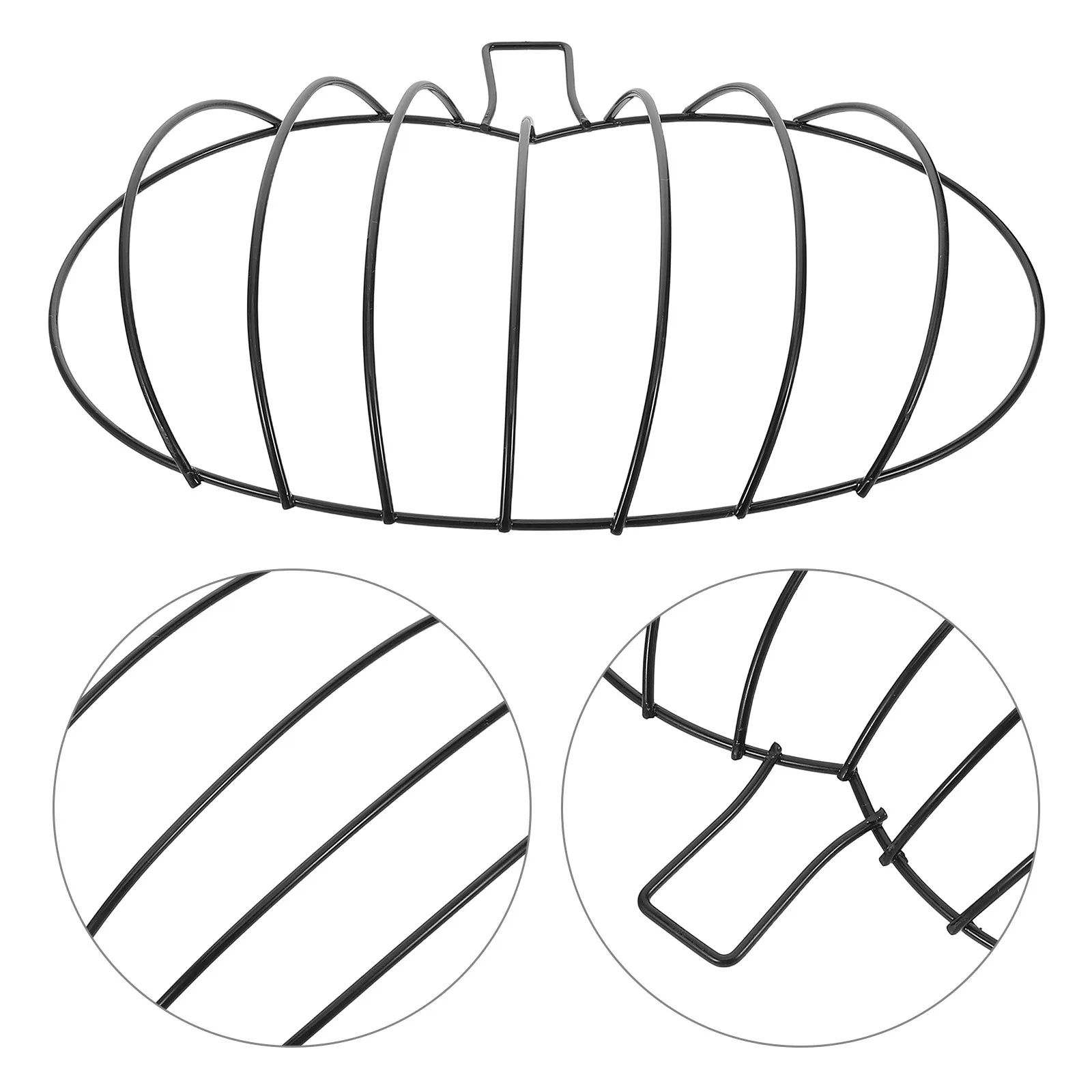 

3Pcs Metal Wire Pumpkin Wreath Form Farmhouse Craft for DIY Fall Pumpkin Hanging Ornament Thanksgiving Halloween Porch Home