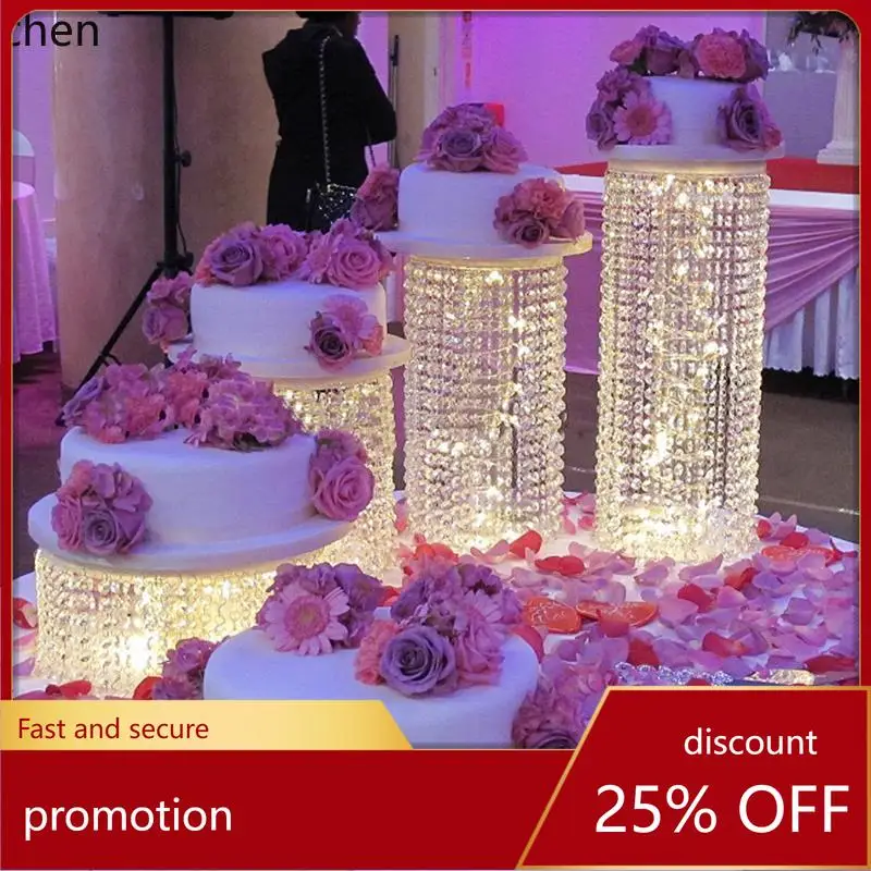YFY Wedding Romantic Crystal Cake Stand Multi-layer Transparent Acrylic Ornament Small Size