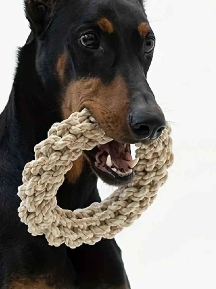 1pc Pet Dog Rope Toy Durable Chew Bite Resistant Interaction Pet Toys Medium Large Dogs Retriever Pitbull Labrador Pet Supplies