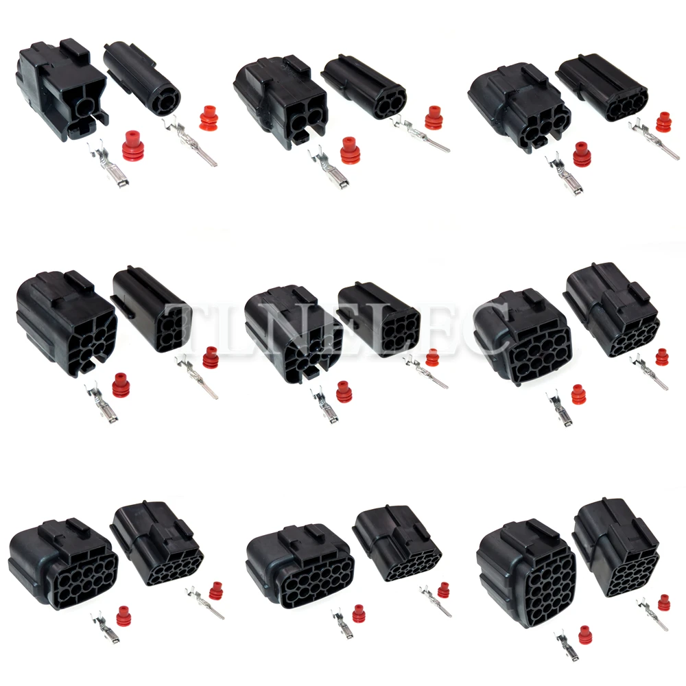 1/2/3/4/6/8/10/12/16 Pin Way Car Sealed Truck Harness Socket 174657-2 Auto Sealed Plug Denso Auto Wiring Terminal Connector