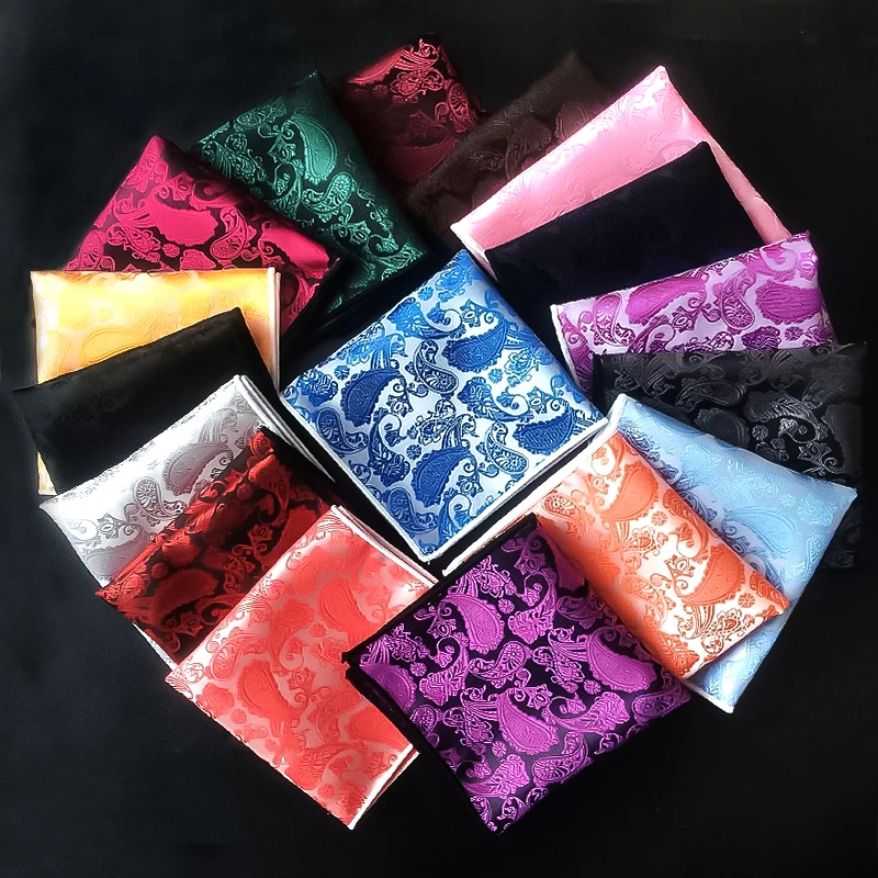 New Floral Print Pocket Square Handkerchief Handmade Embroidery Chest Towel Suit Pocket Square Handkerchief Wedding Party Gifts