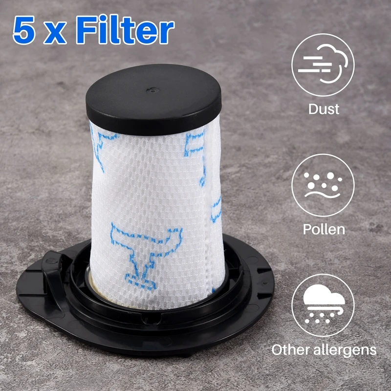 5 ชิ้นตัวกรองสําหรับ Rowenta Air Force 460 All In One Rh92xx และ Air Force Flex 560 Rh94xx เครื่องดูดฝุ่น, อะไหล่ ZR 009002