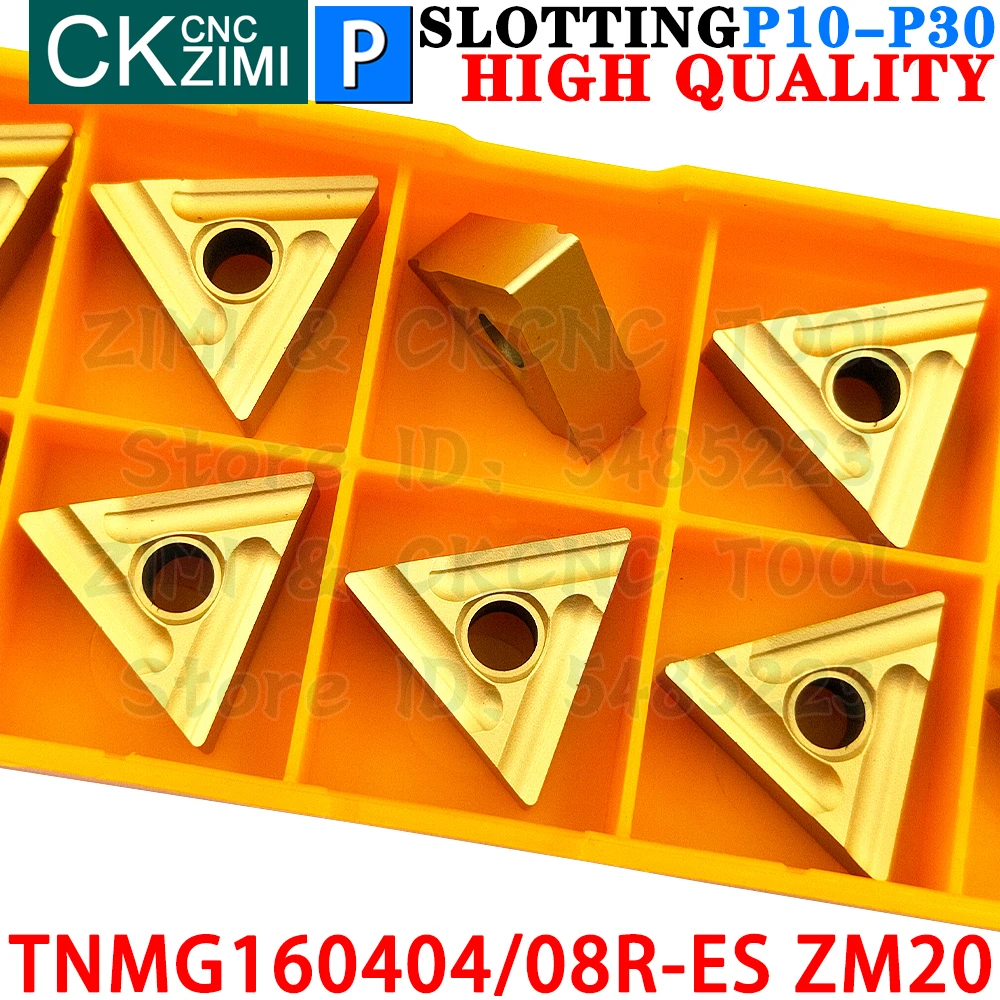 TNMG160404R-ES ZM20 TNMG160408R-ES ZM20 Carbide Inserts Slotting Grooving Inserts Turning Tool Inserts TNMG CNC Metal Lathe Tool