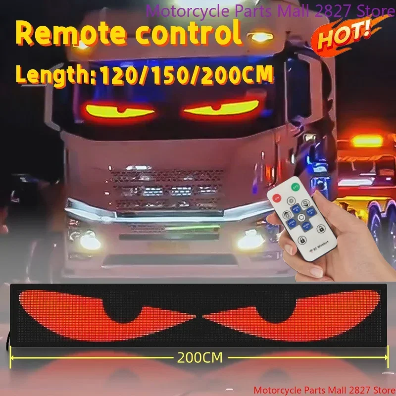 Devil's Eye Truck Windshield Remote Control Flexible Led Eye Animation Display Smart Scrolling Message Eye Soft LED Sign Board