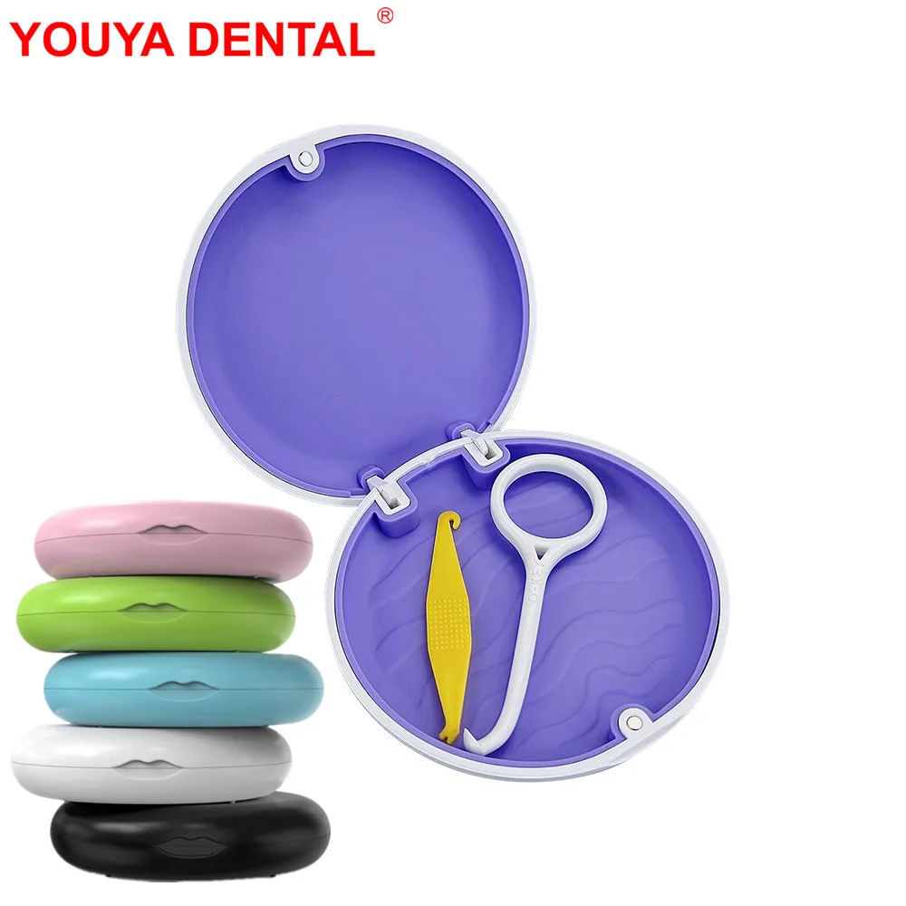 1pc Travel Denture Case Dental Retainer Case Magnetic Fake Teeth Orthodontic Braces Box False Tooth Storage Box Premium Hot Sale